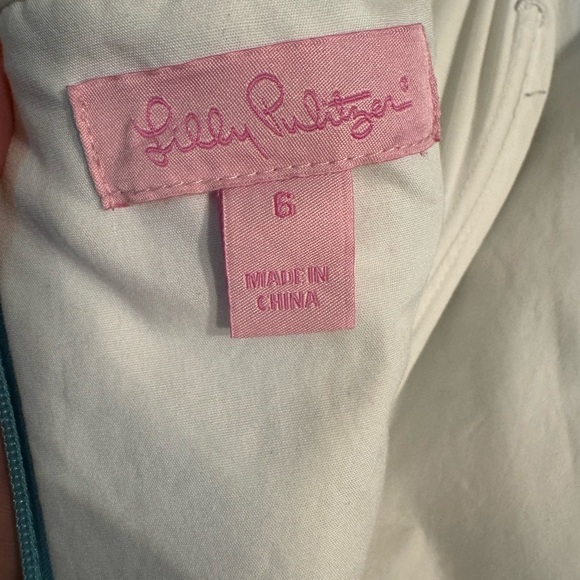 Lilly Pulitzer strapless summer mini dress w/pockets size 6 like new beautiful - Picture 8 of 11